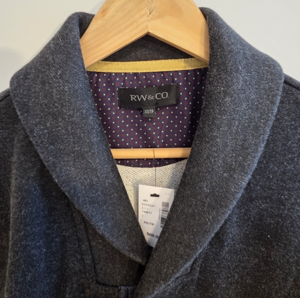 RW&CO Men’s Grey Button Cardigan XS New With Tags - Picture 5 of 7